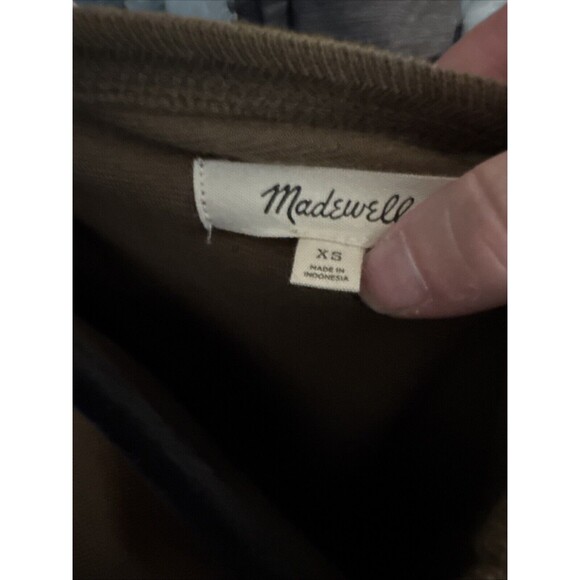 Madewell Oversized Funnelneck Tunic Top in Golden Spinach Size XS - Picture 4 of 8